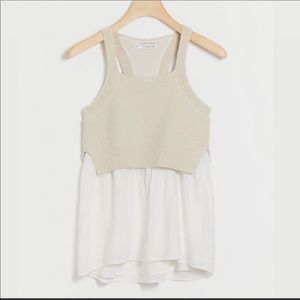 Anthropologie Jenna Knit Babydoll Tank